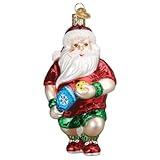 Old World Christmas Pickleball Santa Glass Blown Ornamnet for Christmas Tree