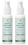 Mosquito Repellent Spray for Body, Made with Plant Essential Oils,Insect Spray Natural Bug Repellent for Skin DEET-Free Travel Size 2Fl Oz (2 Pack)