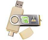 Linux Mint OS for Everyone - Bootable Live Install USB Flash Thumb Drive - Great for Work Entertainment and Everyday Tasks Operating System