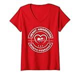 Womens Heart Health Month February American Heart Health V-Neck T-Shirt