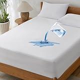 Bedsure Waterproof Mattress Protector Queen Size, Zippered Mattress Encasement for Bed, Breathable & Noiseless Mattress Cover Six-Sided 15 inches Deep