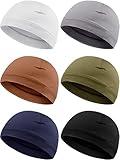 Syhood 6 Pieces Men Skull Caps Cotton Beanies Sleep Hats Multifunctional Helmet Liner Cap for Men and Women (Classic Colors)