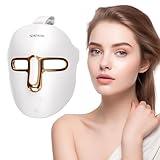 SDKWDH Red Light Therapy for Face, Led Face Mask Light Therapy, 7-1 Colors LED Facial Skin Care Mask, Gold