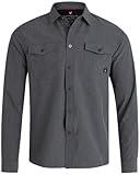 Spyder Men's Button Down Shirt - Regular Fit Tech Performance Long Sleeve Work Shirts with Chest Pockets (Sizes: S-XXL), Size Large, Grey