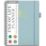 End of Life Planner, Spiral Estate Planning Organizer for Senior, Final Arrangements Just in Case I Die Book Organizer, Will Preparation, Last Wishes & Funeral Planning Notebook for Beneficiary, Death Planner Organizer, 7x9.3"