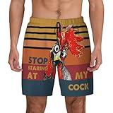 SolAzul Men's Swimming Trunks Funny Beach Board Shorts with Mesh Lining and Pockets Quick Dry (US, Alpha, Large, Regular, Regular, Type-04)