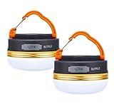 Censinda LED Camping Lantern, Rechargeable Portable Tent Light, 300LM,3 Light Modes,1800mAh Power Bank, Magnet Base,Electric Lantern Flashlight for Camping/Hiking/Fishing/Hurricane/Emergency(2 Packs)