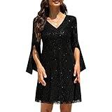 COOAN Wedding Guest Dresses for Women Women's Cocktail Dresses Formal Dresses for Women Lace Sequin Prom Dress