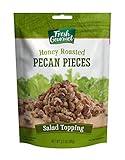 Fresh Gourmet Pecan Pieces | Honey Roasted Flavor | 3.5 Ounce | Crunchy Snack and Salad Topper