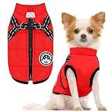 PETCARE Winter Dog Coat with Harness Built in Waterproof Dog Jackets Warm Dog Fleece Vest Windproof Dog Snow Jacket Snowsuit Reflective Dog Cold Weather Coats for Puppy Small Medium Large Dogs Cats