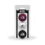 Team Golf NHL Colorado Avalanche 3 Golf Ball Pack Regulation Size Golf Balls, 3 Pack, Full Color Durable Team Imprint