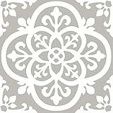 FloorPops FP2942 Medina Peel & Stick Floor Tiles, Grey