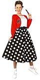 Rubies Women's Fabulous 50's Polka Dot Sock Hop Girl Adult Sized Costumes for Themed Parties and Halloween, As Shown, Standard US