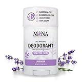 MONA BRANDS All Natural Deodorant For Women & Men | For Sensitive Skin | No Aluminum or Baking Soda | (LAVENDER 1.76 Oz)