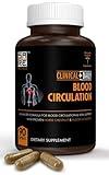 Clinical Daily Blood Circulation Supplements. Butchers Broom, Horse Chestnut, Hawthorn, Cayenne, Arginine, Diosmin Varicose Veins Treatment for Legs. Poor Circulation and Vein Support. 90 Capsules.