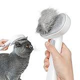 aumuca Cat Brush for Shedding, Cat Brushes for Indoor Cats, Cat Brush for Long or Short Haired Cats, Cat Hair Brush Cat Grooming Deshedding Brush for Dog Kitten Rabbit Massage Removes Loose Fur, White