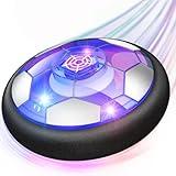 HIEMAO Hover Soccer Ball for Kids, Rechargeable Air Power Soccer Ball with LED Lights and Foam Bumper Protection, Indoor Soccer Toy for Boys and Girls Ages 3 4 5 6 7 8-12, Perfect for Soccer Games