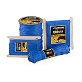 FISHLUND Paracord 550 lb, 7 Strand Type III Paracord Rope 50ft 4mm, High Strength Nylon Parachute Cord for Camping, Survival, Tactical and Hiking, Royal Blue