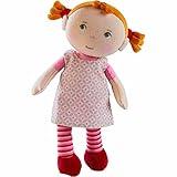 HABA Soft Baby Doll Roya - 10" Rag Doll with Red Pigtails, Pink Dress - Machine Washable Doll - Ideal Soft Doll for 2 Year Old Girls