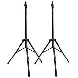 Seismic Audio - Pair of Tripod Speaker Stands PA/DJ Stand PRO Audio - Heavy Duty