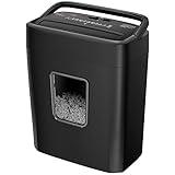 Bonsaii Paper Shredder, 8-Sheet Crosscut Shredder with 4.2 Gallon Bin Shred Credit Card/Mail/Staple/Clip, P-4 Security Level Document Shredder with Handle for Home Office (C261-C)