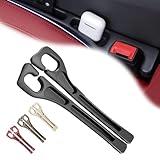 2PCS Car Seat Gap Filler Organizer, No Drop Seat Guard for Cars & SUVs, Automotive Trays & Bags, Car Seat Gap Fillers with Seat Belt Holes, Stopping Phone Key from Falling (Black)