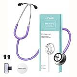 FriCARE Purple Stethoscopes for Nurses, Classic Dual Head Stethoscope Kit Medical Supplies, RN, LPN, LVN, Nursing School Students, Home Health Use