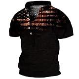 Camisas De La America Men's 4th of July Shirt American Flag USA 4th of July Golf Henley Shirt Prime Try Before You Buy 2025 Regular Fit T-Shirt Red White Blue Clothes