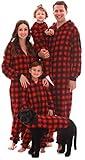 #followme Family Pajamas Buffalo Plaid Microfleece Womens Adult Onesie 6755-10195-S