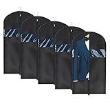 Univivi Garment Bag Suit Bag for Storage and Travel 43 inch, Washable Suit Cover for T-Shirt, Jacket, Suits, Coats, Set of 5, Oxford Fabrics