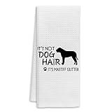 It’s Not Dog Hair It’s Mastiff Glitter Hand Towels Kitchen Towels Dish Towels,Fall Funny Dog Decor Towels,Dog Lovers Dog Mom Girls Women Gifts