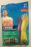 Mr. Clean Mr. Clean Medium Reusable Latex Gloves, 2 Color, 2 Piar, 2 Count