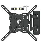 Amazon Basics Full Motion Articulating TV Wall Mount, with Swivel and Tilt, for 26" to 55" TVs and Flat Panels up to 80 Lbs, VESA Compatible, Black