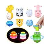 SCIONE 10 Pcs LED Light Up Spinning Tops Party Favors for Kids, Goodie Bags Stuffers for Kids, Birthday Return Gifts, Treasure Box Toys for Classroom Prize