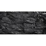 AWERT 48x24 inches Stone Aquarium Background Black Rock Fish Tank Background Rocky Terrarium Background Polyester Background
