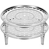 Steamer Rack for Cooking,18/8 Stainless Steel Steaming Rack,8.5 Inch Steam Tray with Removable Legs for Steamer Cookware Baking Instant Pressure Cooker Multi-functional Steamer Basket