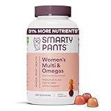 SmartyPants Women's Multivitamin Gummies: Omega 3 Fish Oil (EPA/DHA), Methylfolate, CoQ10, Vitamin D3, C, Vitamin B12, B6, Vitamin A, K & Zinc, Gluten Free, 180 Count (30 Day Supply)