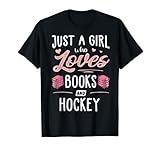 Just A Girl Who Loves Books And Hockey Gift Women T-Shirt