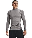 Under Armour Men's ColdGear Armour Compression Mock, Charcoal Light Heather (020)/Black, Large
