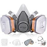 AirGearPro M-500 Reusable Respirator Mask with A1P2 Filters | Anti-Gas, Anti-Dust | Gas Mask Ideal for Painting, Woodworking, Construction, Sanding, Spraying, Chemicals, DIY etc