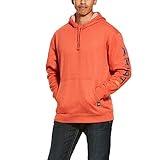 ARIAT Men's Rebar Graphic Hoodies, Volcanic Heather, 3X-Large