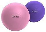 Kieba Massage Lacrosse Balls for Myofascial Release, Trigger Point Therapy, Muscle Knots, and Yoga Therapy. Set of 2 Firm Balls (Pink and Purple)