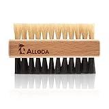 Shoe Cleaning Brush/Scrub Brush by Alloda - [Upgrade] Protect Double Sided Soft & Hard Sneaker Cleaner Brush by 100% Boar & Nylon Bristle