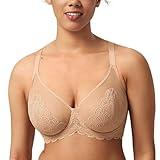 HSIA Minimizer Bra for Women - Plus Size Lace Bra Womans Full Coverage Bras Unlined Underwire Bra for Heavy Breast