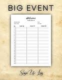 Big Event Sign Up Log: Organize Your Gathering & Welcome Guests Seamlessly!