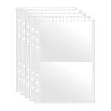 A5 Index Card Sleeves Binder Sheets - 50 Pack | Clear Plastic Refill 2 Pocket Page Protector for Recipe Cards, Photo Cards, Flash Cards | Fits 6-Ring Binder | Organizer and Holder| 3.9 X 5.1 Inch