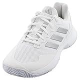 adidas Women's GameCourt 2 Sneaker, White/Silver Metallic/White, 7.5