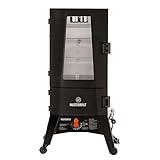 Masterbuilt® 40-inch ThermoTemp Propane Gas Vertical BBQ Smoker with Analog Temperature Control and 960 Cooking Square Inches in Black, Model MB20051316