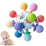 HAHAone Baby Sensory Montessori Toy - Infant Teething Relief - Teethers for Newborn - Developmental Rattles Chew Toys Gifts for 0 3 6 9 12 18 Months Girl Boy -Toddler Travel Toy for 1 2 One Year Old