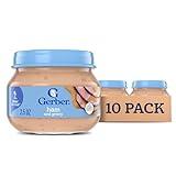 Gerber Stage 2 Baby Food, Ham and Gravy Jar, Baby Food Puree, Baby Mealtime, Baby Puree Jars Glass, 10-Pack